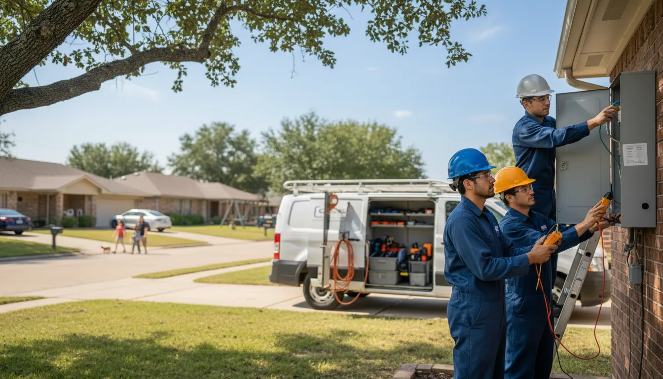 Certified electrician providing emergency electrical services in Hinton, OK